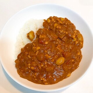 ヘルシー素材で☆鶏ささみと青豆のキーマカレー